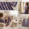 Korean Premium Blue Stripe Cotton Night Suit Set for Women
