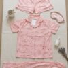 KNS-DS-006-2 Korean Pink Daisy Cotton Night Suit Set