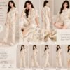 Korean Lavender Floral Cotton Night Suit Set